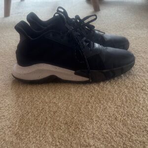 adidas Black Athletic Sneakers with White Speckled Midsole